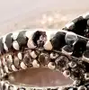 bague argent pierres noires et blanches t52 argent 925 millième (22 ct) 3,46g
