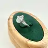 bague argent sertie d'un zircon en forme de poire t50 argent 925 millième (22 ct) 2,92g