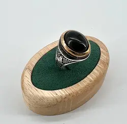 bague en argent avec onyx t66 argent 925 millième (22 ct) 13,28g