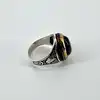 bague en argent avec onyx t66 argent 925 millième (22 ct) 13,28g