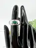 bague en argent avec une pierre verte t51 argent 925 millième (22 ct) 6,95g
