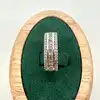 bague en argent ornée de strass t53 argent 925 millième (22 ct) 3,05g