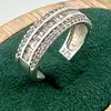 bague en argent ornée de strass t53 argent 925 millième (22 ct) 3,05g