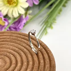 bague en argent solitaire t59 argent autre 1,33g