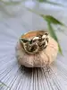 bague maille chaîne dont le maillon central mobile or 750 millième (18 ct) 13,41g