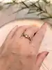 bague or centrée d'une aigue-marine or 750 millième (18 ct) 1,82g