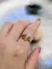 bague or sertie de 5 pierres de couleur or 750 millième (18 ct) 2,07g
