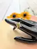 bague or sertie de 6 pierres de couleur et 4 petits diamants or 750 millième (18 ct) 3,75g