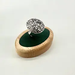 bague ouverte en argent motif floral ajouré argent 925 millième (22 ct) 9,47g