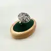 bague ouverte en argent motif floral ajouré argent 925 millième (22 ct) 9,47g