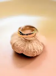 bague trinity avec trois anneaux en trois ors  or 750 millième (18 ct) 4,98g