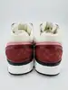 baskets chanel logo cc en cuir de veau bordeaux, blanc et rose
