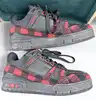 baskets louis vuitton lv trainer rouge et noir
