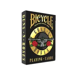 bicycle - guns n’ roses - jeu de 54 cartes à jouer, argent (silver)