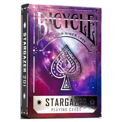 bicycle - jeu de 54 cartes à jouer - stargazer 201 - jeu emblématique - magie/carte magie, violet