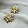 boac boucles d'oreilles en acier fleur orné d'oxydes et perle synthétique