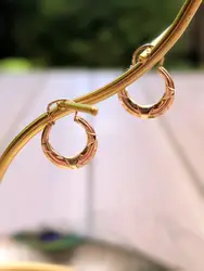 boucles d'oreilles créoles en or rose or 750 millième (18 ct) 1,38g