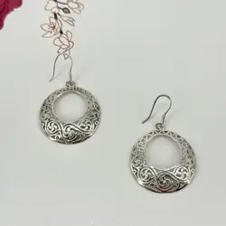 boucles d'oreilles en argent créoles ajourées argent 925 millième (22 ct) 6,53g