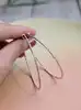 boucles d'oreilles grandes créoles en or entièrement serties de petits diamants or 750 millième (18 ct) 11,16g