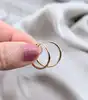 boucles d'oreilles petites créoles lisses or 375 millième (9 ct) 0,77g