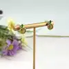 boucles d'oreilles puces motif lemon avec oxydes
