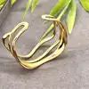 brac bracelet jonc /manchette triple rang en acier
