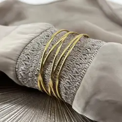 brac bracelet manchette ouvert tiges entrelacés