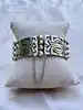 bracelet à larges maillons rectangulaires et motifs géométriques argent 925 millième (22 ct) 46,58 g