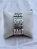 bracelet à larges maillons rectangulaires et motifs géométriques argent 925 millième (22 ct) 46,58 g