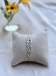bracelet en argent 'infini' avec zirconias argent 925 millième (22 ct) 5,31g