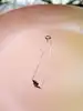 bracelet en or blanc avec pendentif saphir et éclats de diamants or 375 millième (9 ct) 0,86g