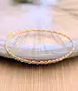bracelet jonc fin maille torsadée en or rose (1 de 7 joncs) or 750 millième (18 ct) 8,99g