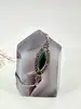 bracelet orné d'une pierre verte et de marcassites argent 925 millième (22 ct) 7,72g