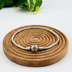 bracelet pandora maille serpent fermoir barillet argent 925 millième (22 ct) 15,65g