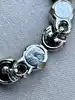 bracelet swarovski tennis en metal argenté et orné de cristaux ronds