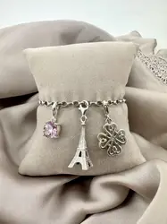 bracelet thomas sabo en argent avec 3 charms argent 925 millième (22 ct) 9,41g