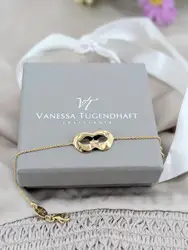 bracelet vanessa tugendhaft masque vénicien serti d'un petit diamant or 750 millième (18 ct) 3,25g