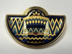 broche émaillé frey wille en plaqué or art déco