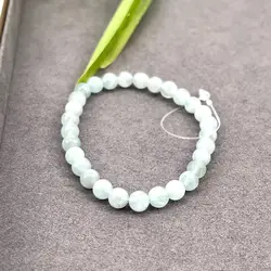 brpi bracelet élastiqué en pierre aigue marine d6mm