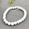 brpi bracelet élastiqué en pierre aigue marine d6mm