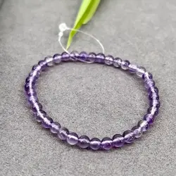 brpi bracelet élastiqué en pierre améthyste d4mm