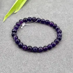brpi bracelet élastiqué en pierre améthyste d6mm