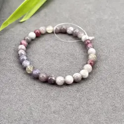 brpi bracelet élastiqué en pierre lépidolite d6mm