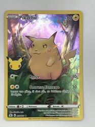 carte pokémon pikachu full art 005/025 célébrations 25 ans