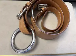 ceinture ralph lauren en cuir couleur camel