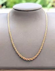 chaîne maille torsadée en chute en or rose or 375 millième (9 ct) 2,46g