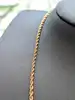 chaîne maille torsadée en chute en or rose or 375 millième (9 ct) 2,46g