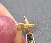 chaîne maille torsadée en chute en or rose or 375 millième (9 ct) 2,46g