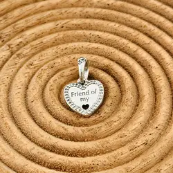 charm padonra en forme de coeur de l'amitié argent 925 millième (22 ct) 1,69 g