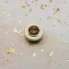 charm pandora à clip rond cercle blanc et orné d'un crisal rose argent 925 millième (22 ct) 2,83g
